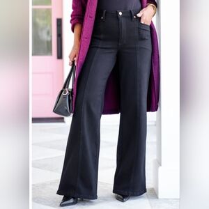 Judy Blue Retro Wide Black Jeans